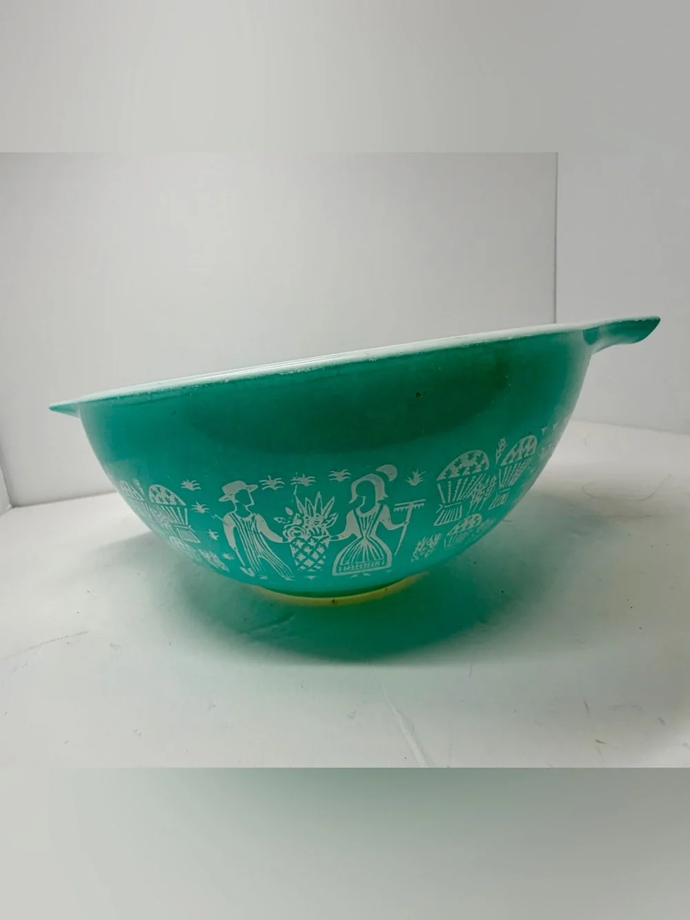 Vintage Pyrex Butterprint Turquoise & White Set (3 Pieces)